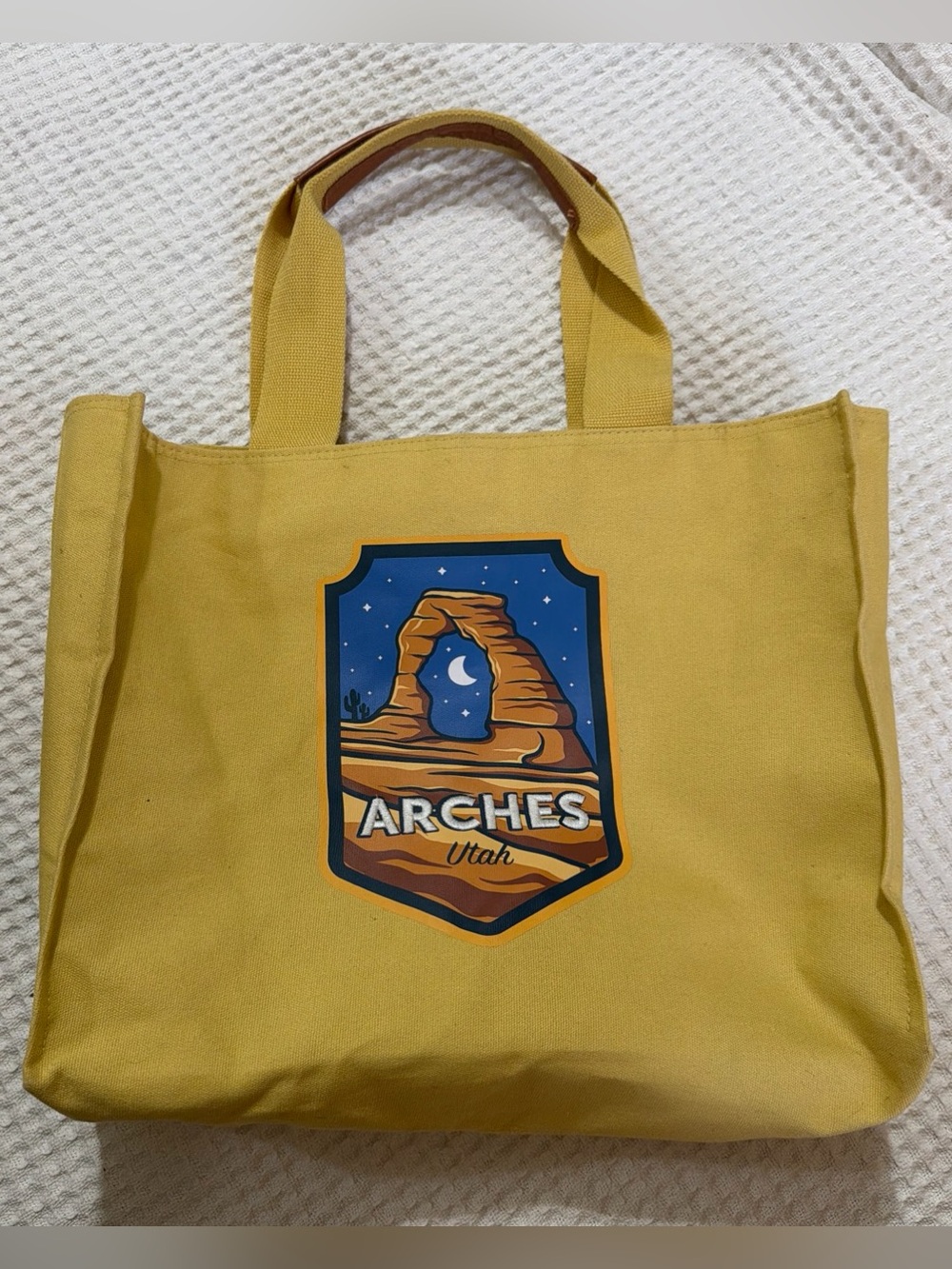 Arches Utah Yellow Canvas Tote Bag